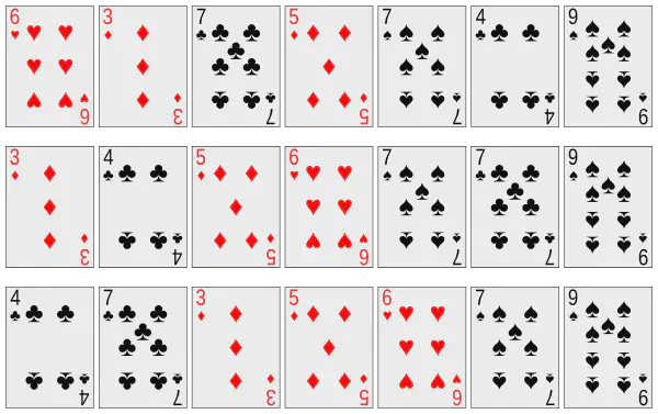 【算法】在有限制的情况下将一副牌排序（类似冒泡排序）