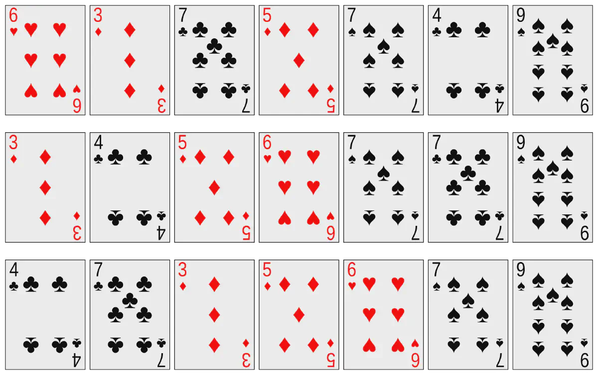 【算法】在有限制的情况下将一副牌排序（类似冒泡排序）